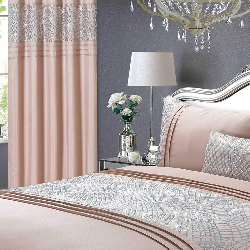 Room Darkening Curtain, Blush Pink