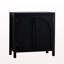 Black Accent Cabinet With Doors, Rattan Sideboard Buffet Cabinets With Storage, Adjustable Shelf, 29 Inch Narrow Credenzas Storage Cabinet For Living Room, Entryway And Kitchen