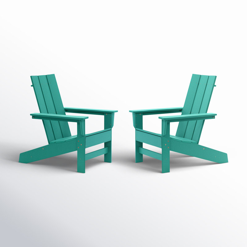 Ratcliff All-Weather HDPE Adirondack Chair Set of 2, Aruba