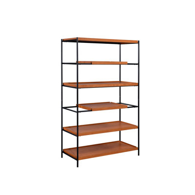Oaken Honey Oak & Black Finish Bookshelf