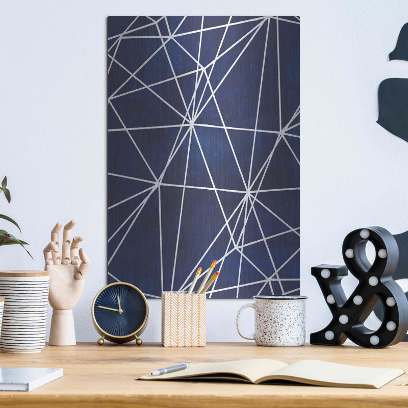 «Indigo Motif V» par Grace Popp, H 16 po x l 12 po