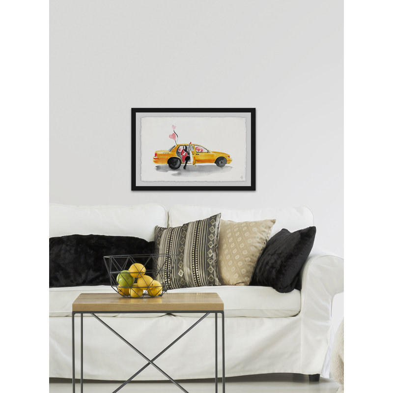 Love Cab - Single Picture Frame Painting, 20 cm H x 30 cm W x 3.81 cm D