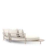Outdoor Sofa Laguno Sand Lewis Off-White/Gray - Right With Table