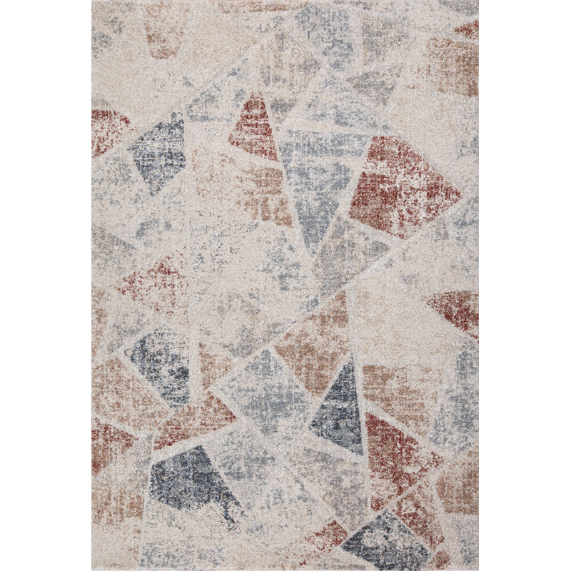 Tapis à motif géométrique abstrait et abstrait de la collection Ocossio, Rectangle 1 pi 9 po x 3 pi 2 po