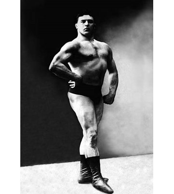 Bodybuilder's Shadowed Front and Partial Right Profile' Photographic Print