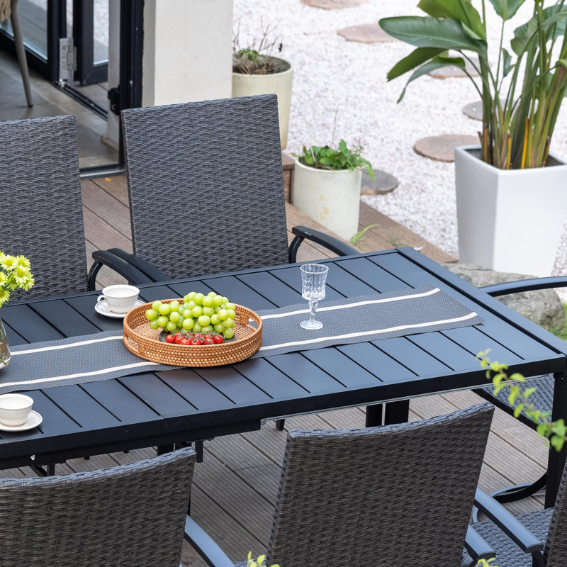 Anaila Extendable Rectangular Outdoor Dining Table