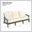HIPS 3 Seater Sofa With Cushion,  Outdoor Garden Sofa, Sofa Set For Porch, Poode, Terrace, And Yard Grey/Beige