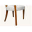Ensemble de 2 chaises de salle à manger modernes sans accoudoirs beiges modernes et rembourrées en tissu avec pieds en bois massif