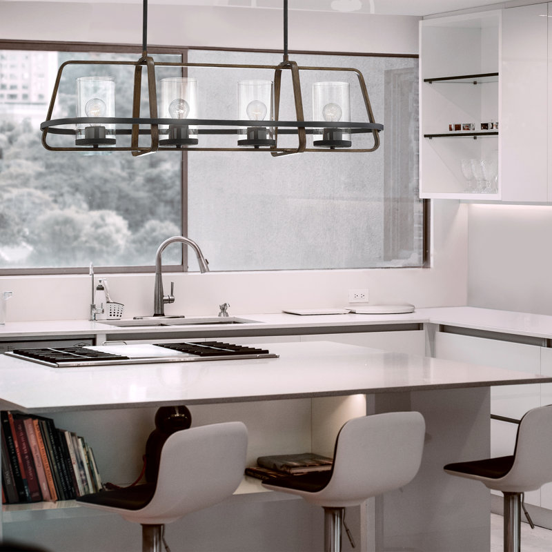 Erwien 4 - Light Forged Black Kitchen Island Pendant