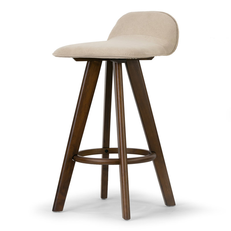 Tabouret de comptoir 25,98 po Baber, Beige, Brun foncé