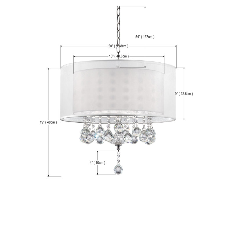 Lustre cylindrique unique et remarquable à 3 lumières Venito