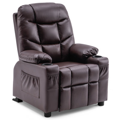 Goggans Kids Recliner with Anti-Tilt, Cup Holder