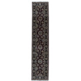 Hand-Knotted High-Quality Brown and Gray Runner