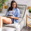 Bean Bag Bazaar Dolce Outdoor Lounger Chair and Footstool Bean Bag-1479572167