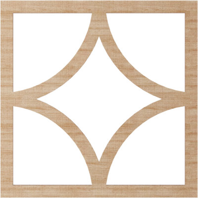 26"OD x 16 5/8"ID x 1/4"T Statesman Wood Fretwork Pierced Ceiling Medallion, Birch