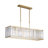 4-Light Rectangle Crystal Kitchen Island Light