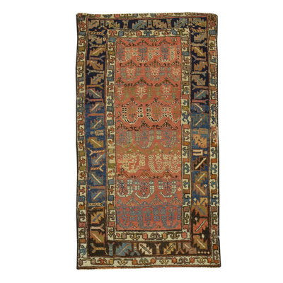 Antique Afghan Wool Southwestern Area Rug
