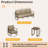 Outdoor Aluminum Patio Furniture Set, 5-Seats Patio Conversation Sofa Set with 2 Coffee Tables -1162768136