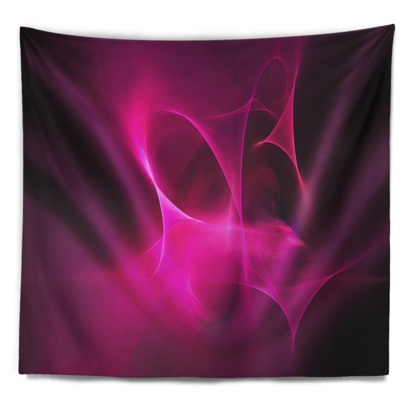 Tapisserie de bureau fractale magenta Abstract, H 50 po x l 60 po