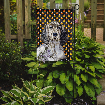 Drapeau de jardin brûlé bonbon d'Halloween à 2 côtés