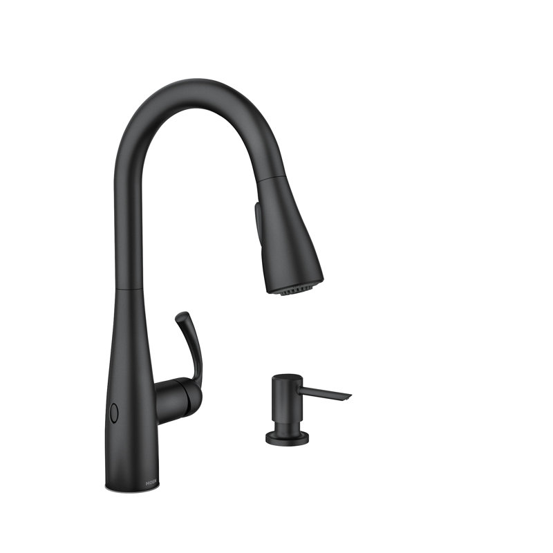 MOEN Essie Touchless Single-Handle Pull-Down Sprayer Kitchen Faucet with MotionSense Wave and Power Clean in Matte Black