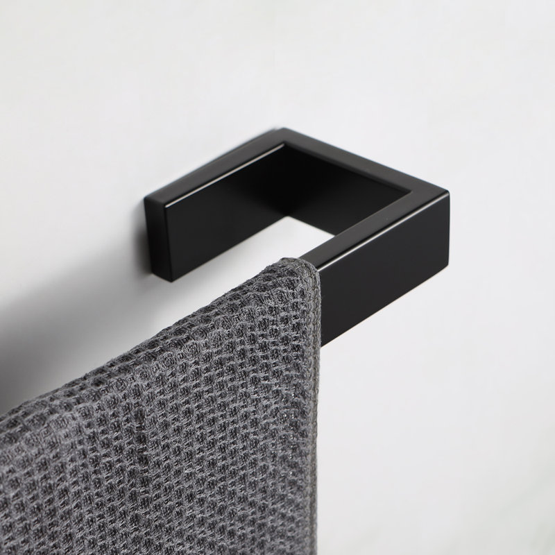 Ensemble de quincaillerie de salle de bain 4 pièces, Noir mat