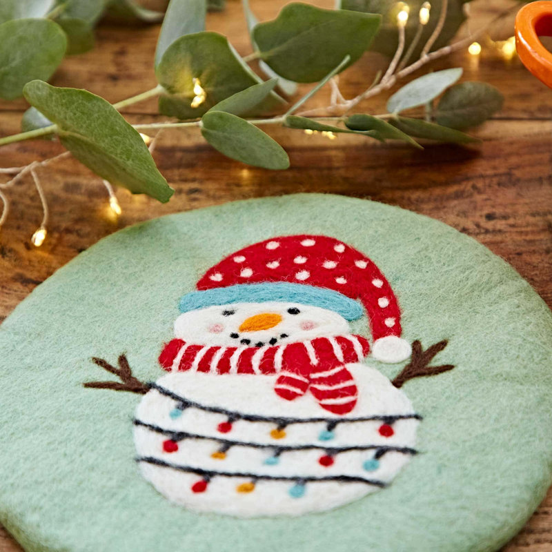 Felt Snowman Trivet
