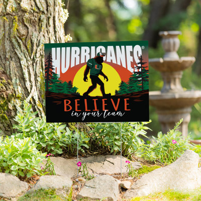 University of Miami Yard Sign, Bigfoot