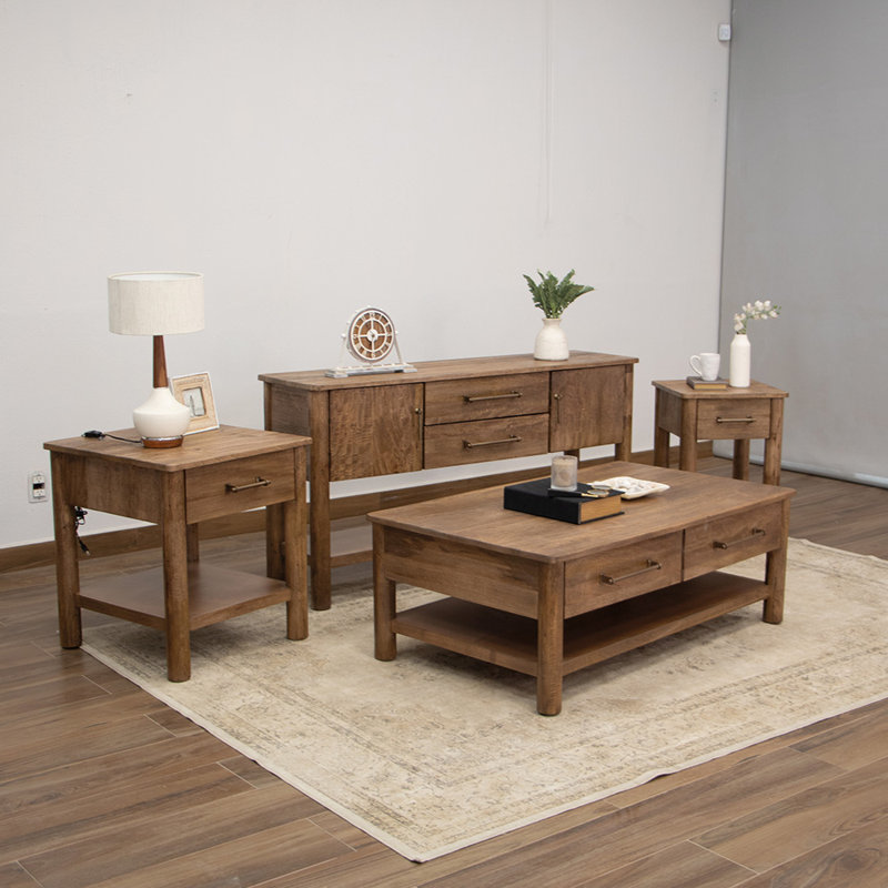 Quinn End Table With Storage, 25.5" H x 17.75" W x 17.75" D