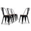 Chaise d'appoint empilable en métal H 33,5 po Linzy-30562519