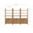 3 Tier Arched Bookshelf With Cabinet Base And Solid Wood Frame (3-Piece Set)-1613264643