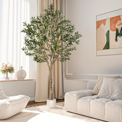 8ft artificial olive tree in a pot