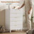 Fluted 5-Drawer Dresser For Bedroom, 28" Modern Chest Of Drawers With Deep Drawers, Wood Drawer Organizer For Living Room, Hallway, Nursery, Hallway Closet-1628883097