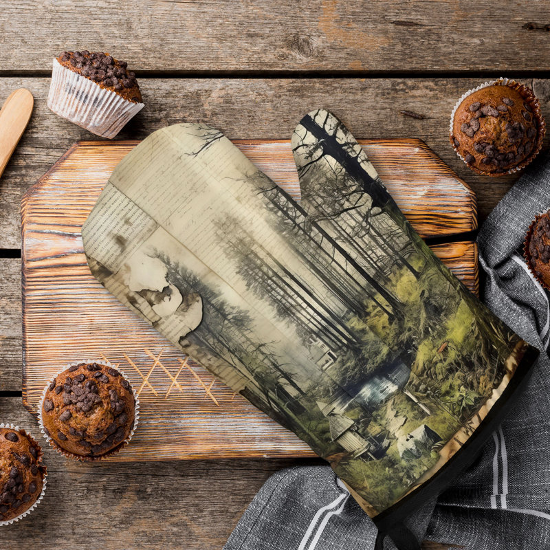 Forest Whimsy Oven Mitt Cotton Twill