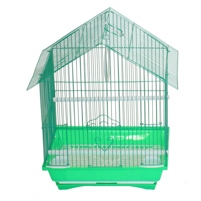 Petit cage à perruche de style maison, Vert
