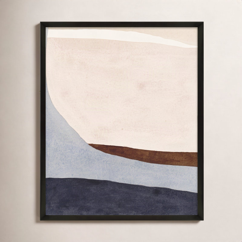«Divided By Blue 2» par Julia Balfour - Art mural encadré, H 20 po x l 16 po x P 1,25 po, Cadre noir