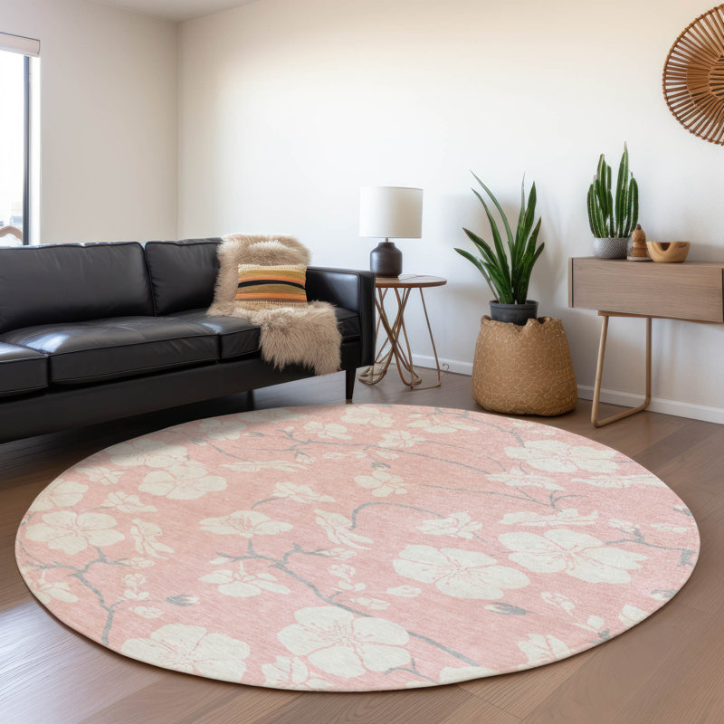 Machine Washable Indoor/Outdoor Chayden ACN1032 Rug, Round 8'