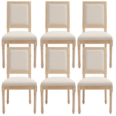 Amando High-End French Country Upholstered Dining Chairs With Wire Drawing And Carving Techniques, Beige by Ophelia & Co.