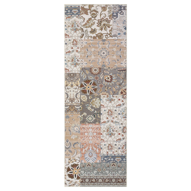 2x6 Ft Boho Floral Runner Rug
