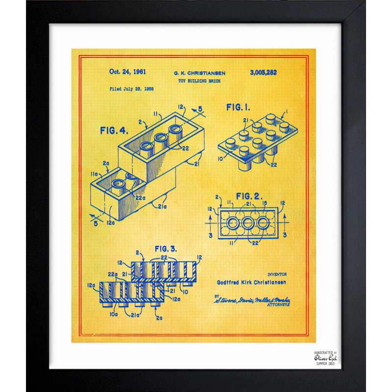 Lego - La brique de construction - jouet, 1960, H 13,5 po x l 11,5 po