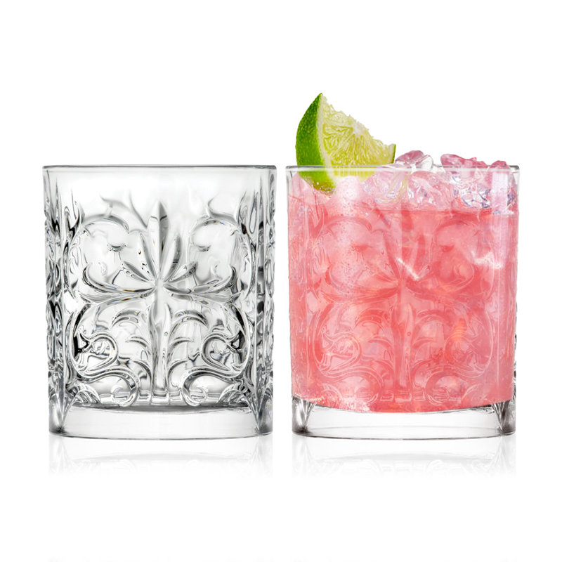 Whiskey Glasses - Verre à whisky double à l'ancienne - Ensemble de 2 - Verres à boire - 12 oz.