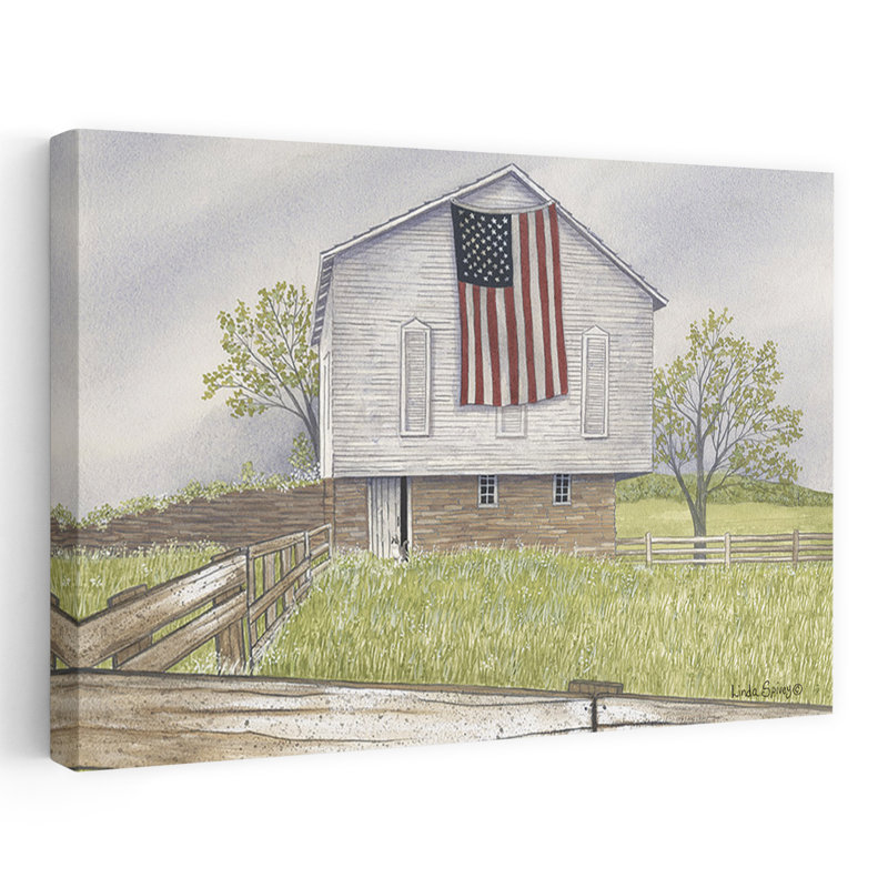 «Heartland» patriotique - art patriotique contemporain du 4 juillet, H 60 po x l 40 po