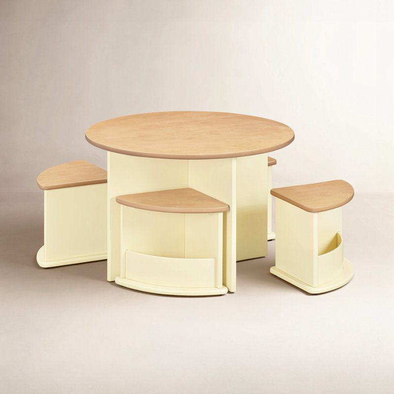 Nessa Nesting Play Table, Pale Yellow and Honey