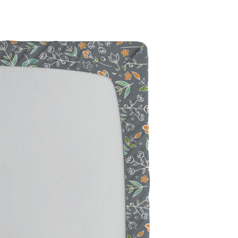 Ensemble de 2 draps-housse dégradés Ambesonne bleu sarcelle très clair bleu pâle et blanc, Bleu-mauve, vert menthe / floral