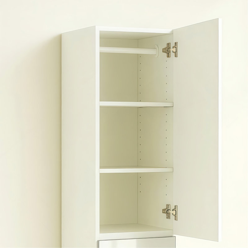Système de placard modulaire en bois avec miroir Elise