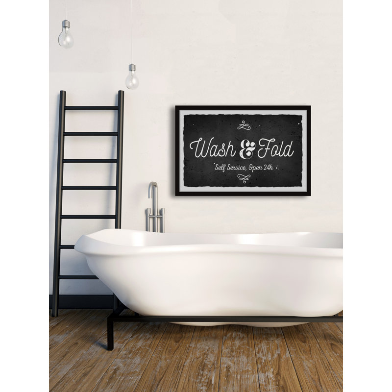 Wash And Fold - Single Picture Frame Print, 20cm H x 30cm W x 3.81cm D