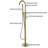 2 Handle Floor Clawfoot Tub Faucet with Diverter