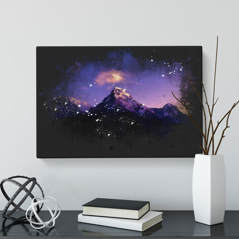 Mountains In Nepal At Night - Wrapped Canvas, 50cm H x 76cm W x 3cm D