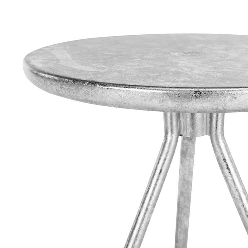 Arroyo Counter Stool with Metal Frame, Silver Leaf