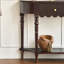 Console noire en bois massif